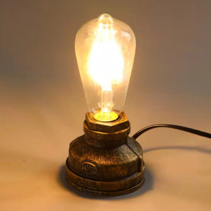 Industrial Style Unique Shape Table Lighting Metal 1 Light Table Lamp for Bedroom
