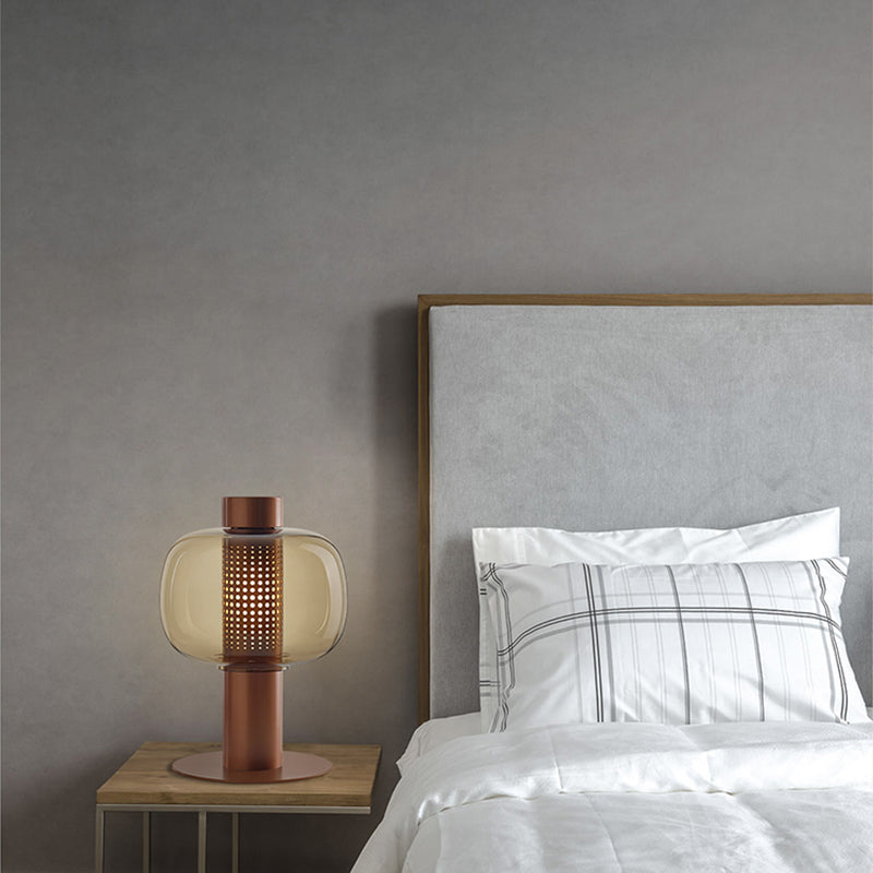 Glasrunde Tabelle Lampe moderne 1-Licht-Tischlampenlampen