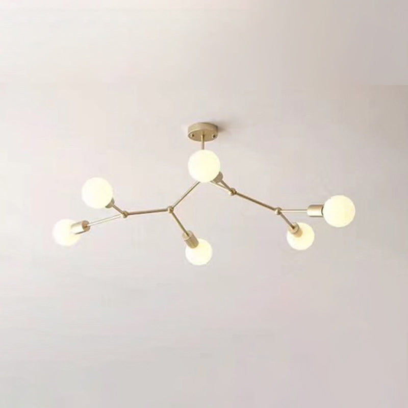 Éclairage de lustre de style industriel 6 lumières Pendante en métal Lumière pour le salon