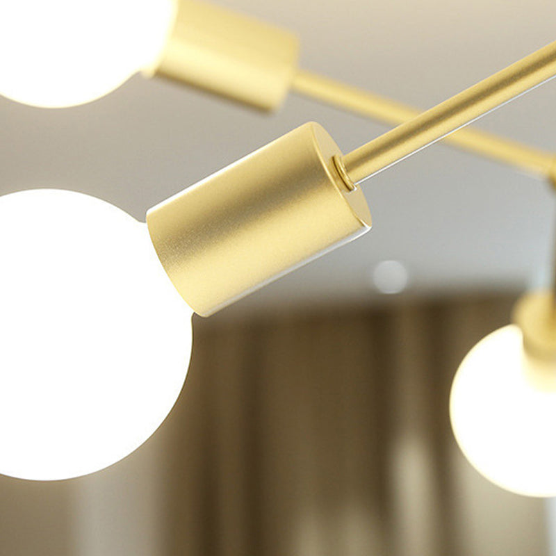 Éclairage de lustre de style industriel 6 lumières Pendante en métal Lumière pour le salon