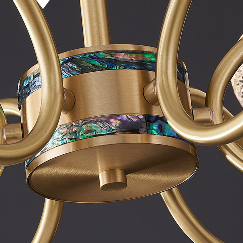 Gold Deckenhängung Lampe Moderne Globe Form Metall Kronleuchter Beleuchtung