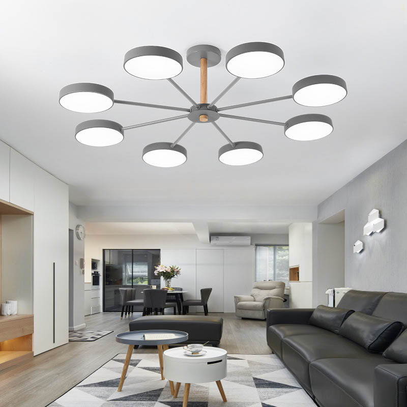 Lámparas de lámpara de lámpara de metal de forma de geometría de estilo contemporáneo