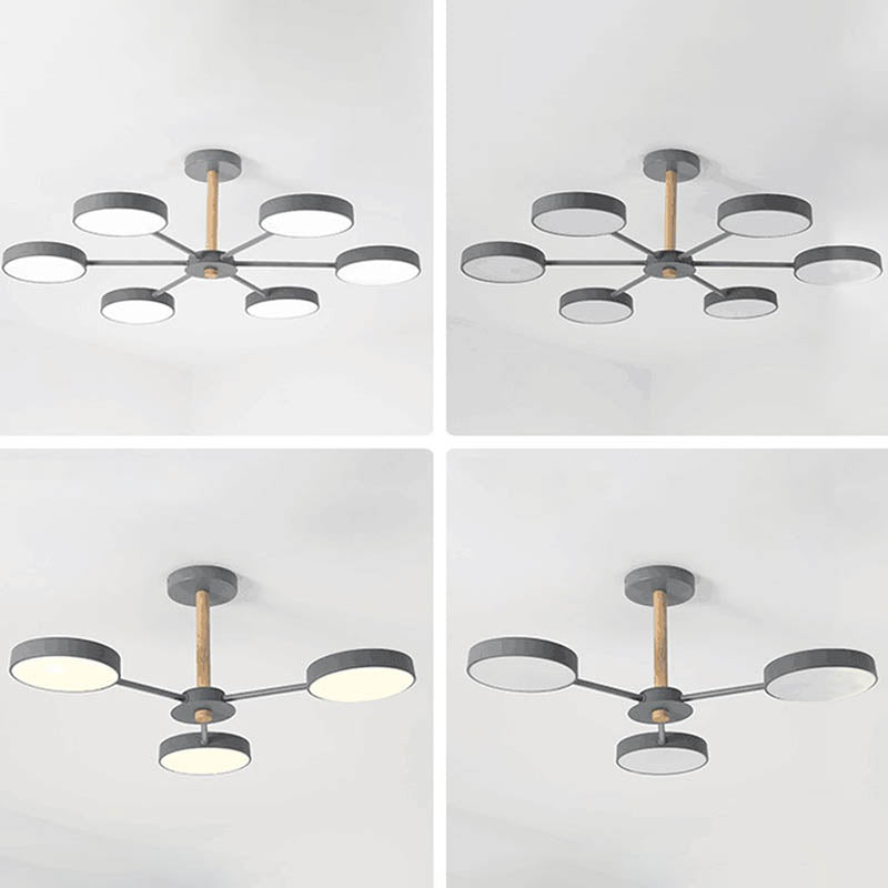 Lámparas de lámpara de lámpara de metal de forma de geometría de estilo contemporáneo