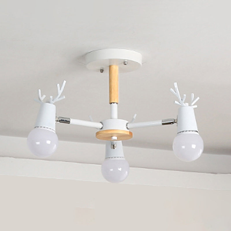 Luces de lámpara de araña de forma de asta de la lámpara de araña de madera moderna