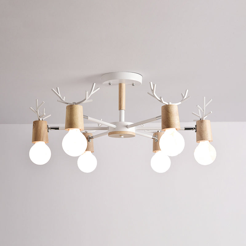 Geweihform Kronleuchter Lichter moderne Holzleuchterbeleuchtung.