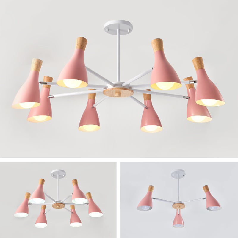 Luces de lámpara de lámpara de campana accesorios de iluminación de lámpara de metal contemporáneo