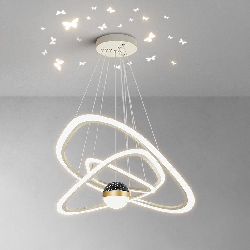 Triangle Shape Chandelier Lights Modern Metal Chandelier Éclairage d'éclairage