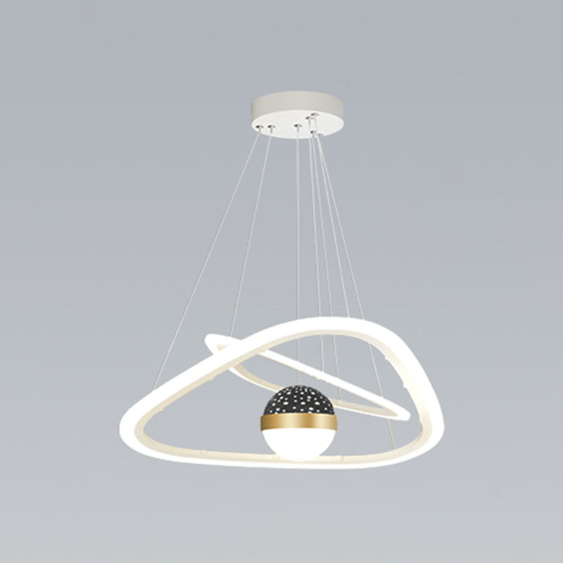 Triangle Shape Chandelier Lights Modern Metal Chandelier Éclairage d'éclairage