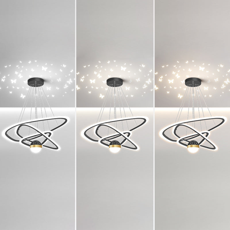 Triangle Shape Chandelier Lights Modern Metal Chandelier Éclairage d'éclairage