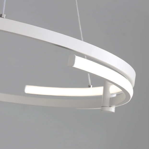 Forme de roue contemporaine Lights Lights Metal 2 lustres d'éclairage clair léger