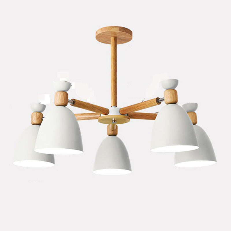 Candelera colgante de cono de múltiples luces de estilo moderno de metal iluminación para restaurante