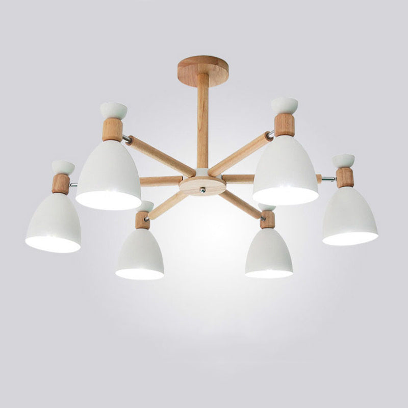 Candelera colgante de cono de múltiples luces de estilo moderno de metal iluminación para restaurante