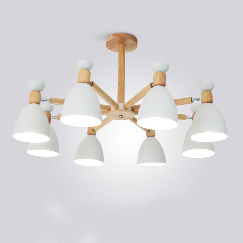 Candelera colgante de cono de múltiples luces de estilo moderno de metal iluminación para restaurante