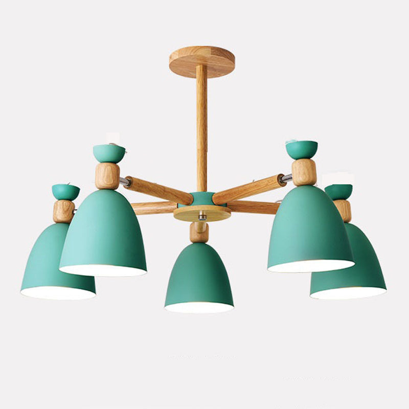 Candelera colgante de cono de múltiples luces de estilo moderno de metal iluminación para restaurante