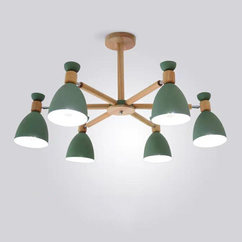 Candelera colgante de cono de múltiples luces de estilo moderno de metal iluminación para restaurante