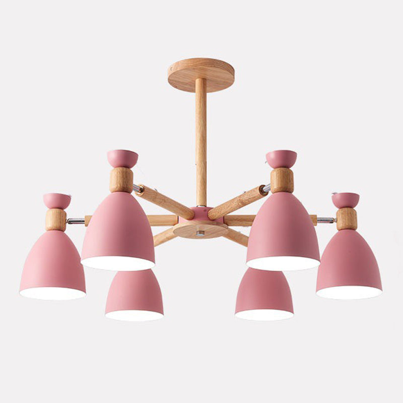 Candelera colgante de cono de múltiples luces de estilo moderno de metal iluminación para restaurante