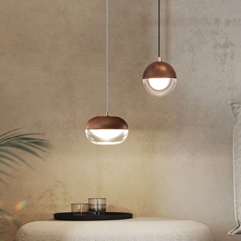 Dining Room Wood Hanging Ceiling Light Modern Ceiling Pendant Light with 1 Light