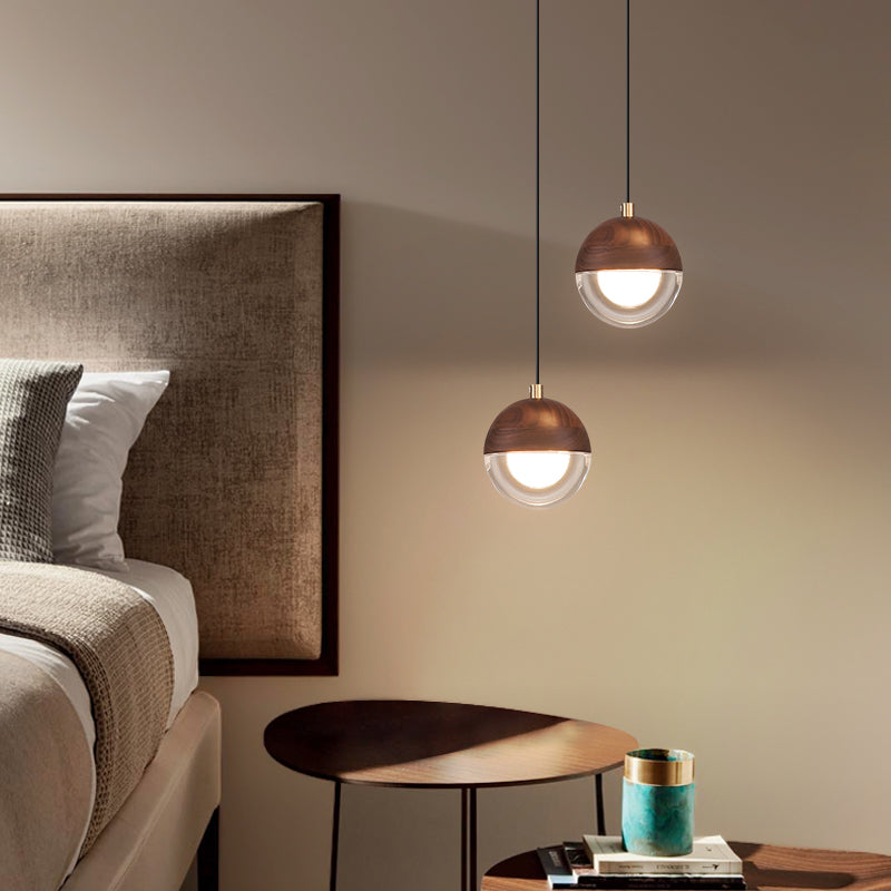 Dining Room Wood Hanging Ceiling Light Modern Ceiling Pendant Light with 1 Light