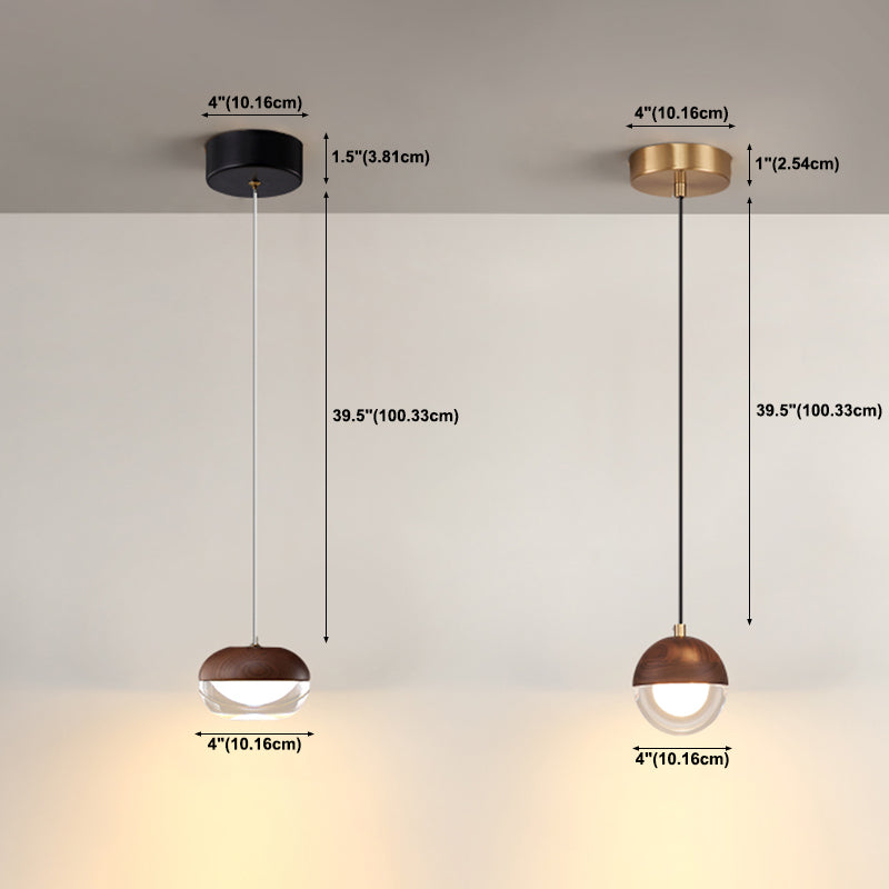 Dining Room Wood Hanging Ceiling Light Modern Ceiling Pendant Light with 1 Light