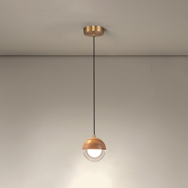 Dining Room Wood Hanging Ceiling Light Modern Ceiling Pendant Light with 1 Light