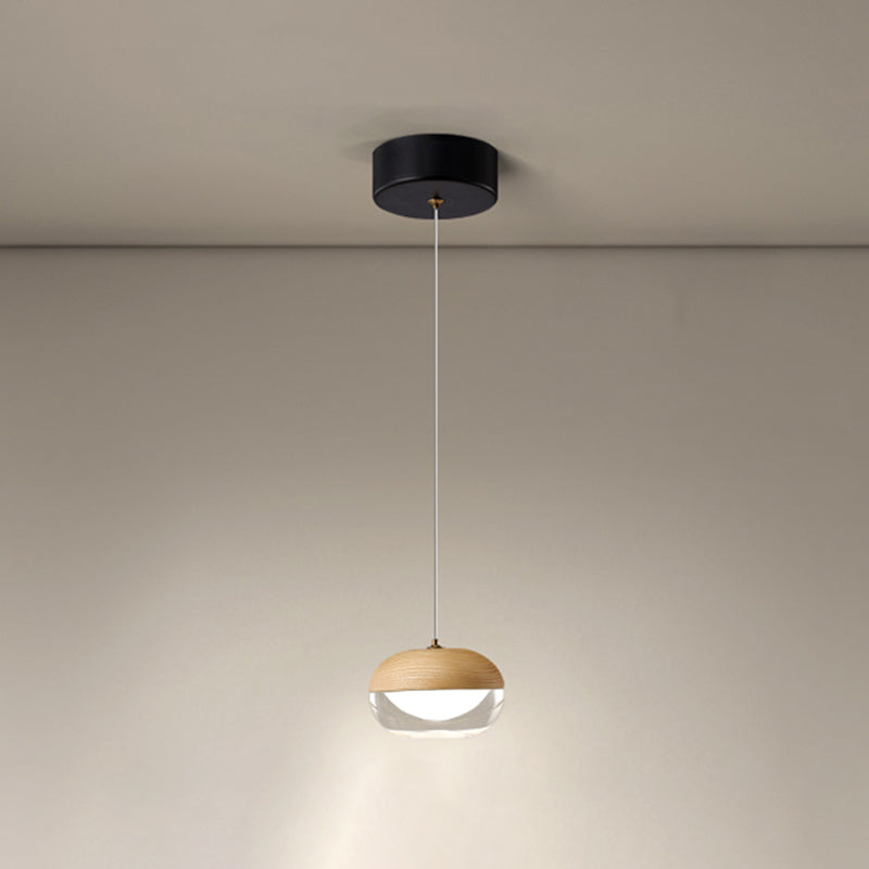 Dining Room Wood Hanging Ceiling Light Modern Ceiling Pendant Light with 1 Light