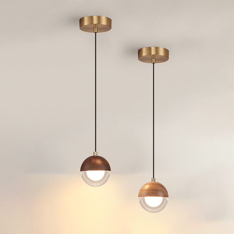 Dining Room Wood Hanging Ceiling Light Modern Ceiling Pendant Light with 1 Light