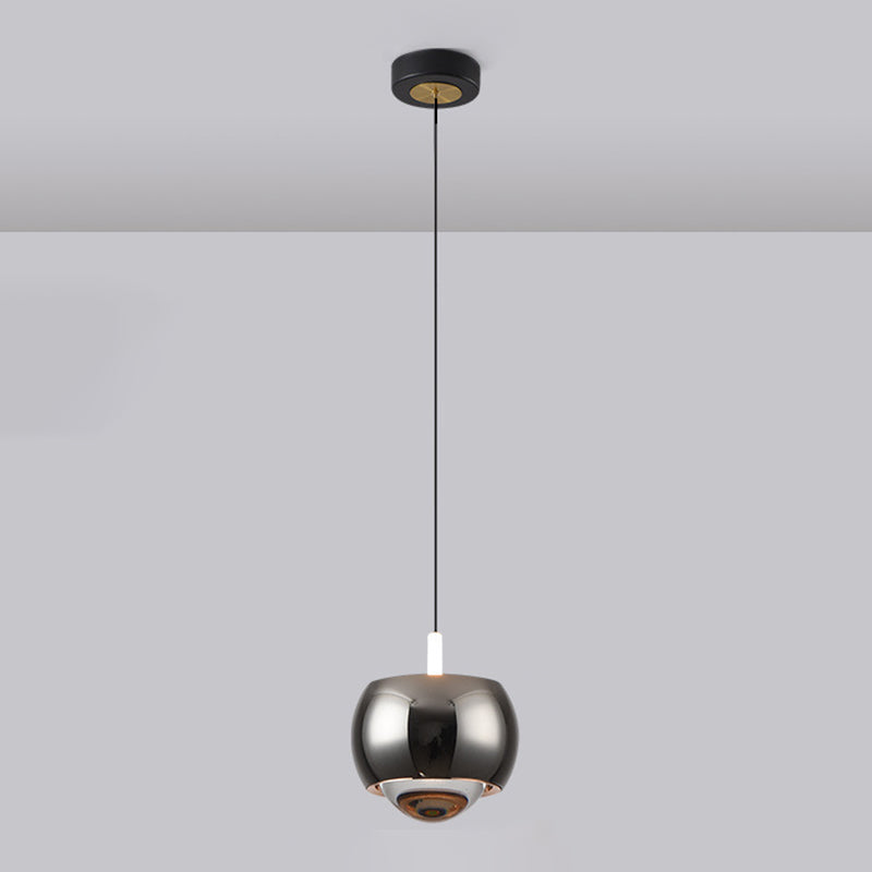 Round Metal Hanging Pendant Light Nordic LED Suspension Pendant Light