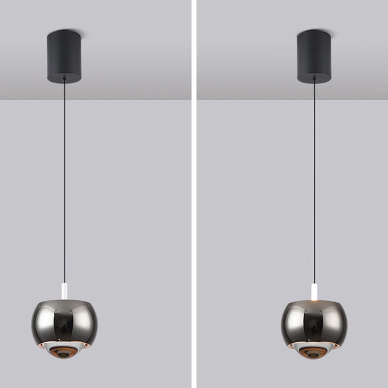 Round Metal Hanging Pendant Light Nordic LED Suspension Pendant Light
