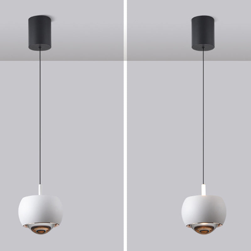 Round Metal Hanging Pendant Light Nordic LED Suspension Pendant Light