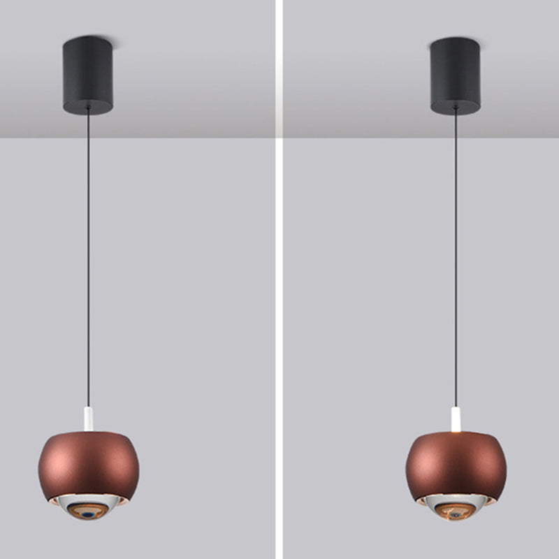 Round Metal Hanging Pendant Light Nordic LED Suspension Pendant Light