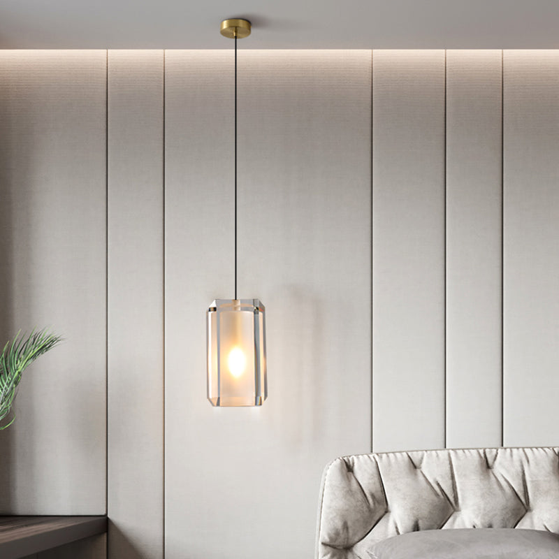 Modern Minimalist Hanging Light Crystal Pendant Lighting Fixture for Dining Room