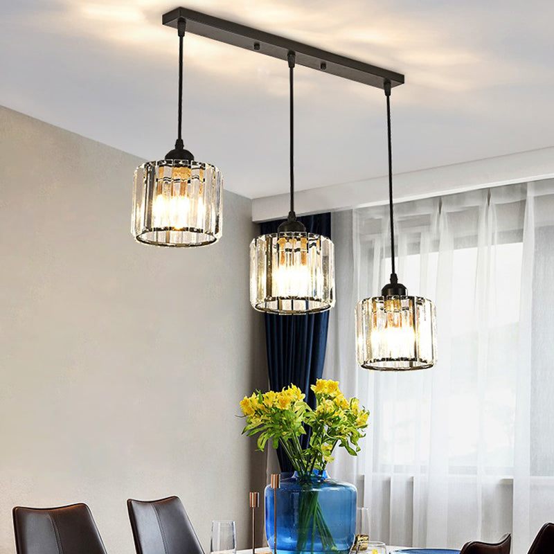 Modern Minimalist Hanging Light Crystal Pendant Lighting Fixture for Kitchen
