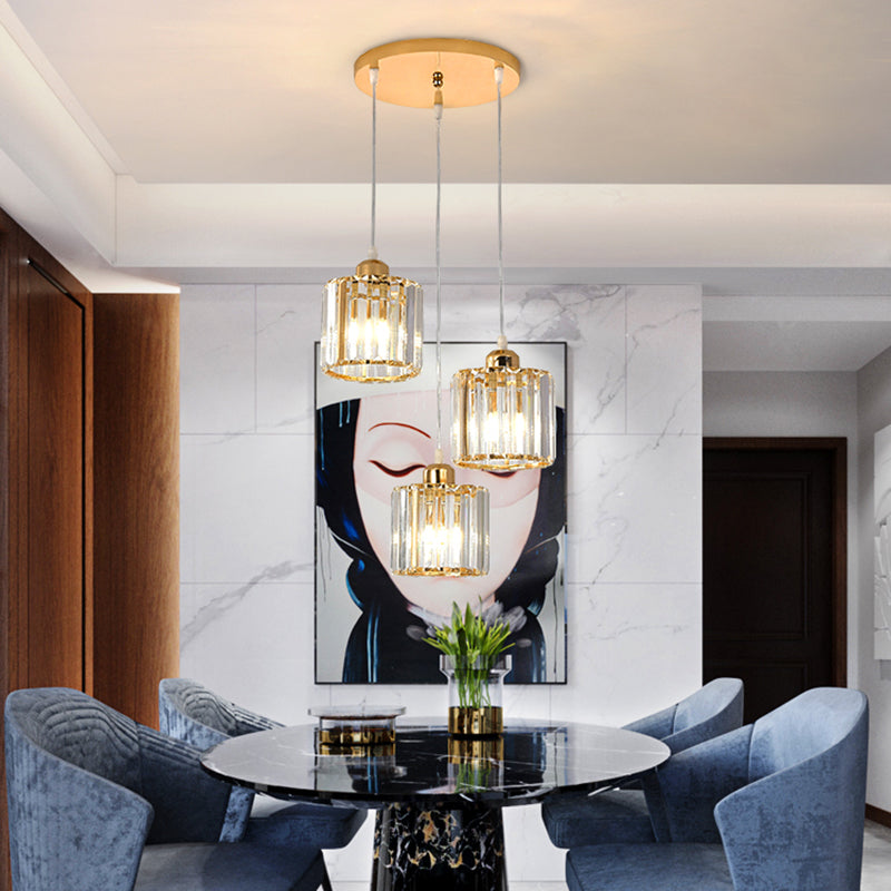 Modern Minimalist Hanging Light Crystal Pendant Lighting Fixture for Kitchen
