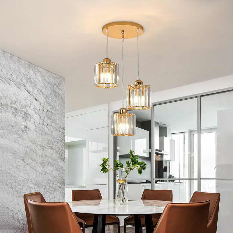 Modern Minimalist Hanging Light Crystal Pendant Lighting Fixture for Kitchen