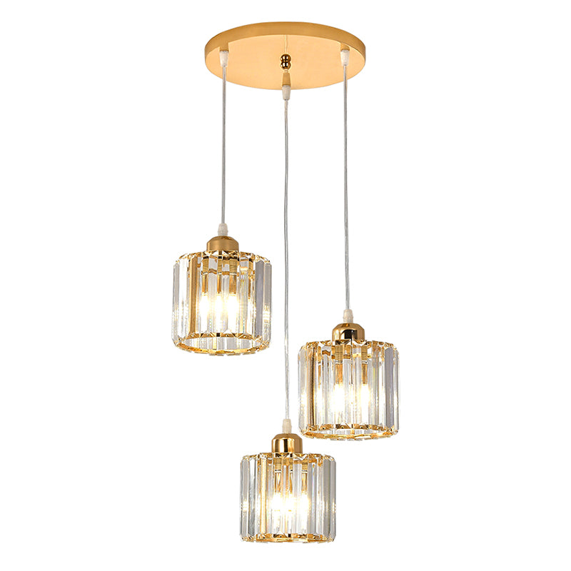 Modern Minimalist Hanging Light Crystal Pendant Lighting Fixture for Kitchen