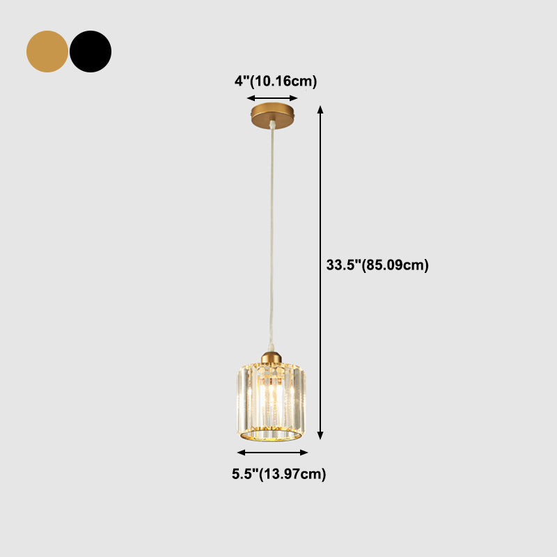 Modern Minimalist Hanging Light Crystal Pendant Lighting Fixture for Kitchen