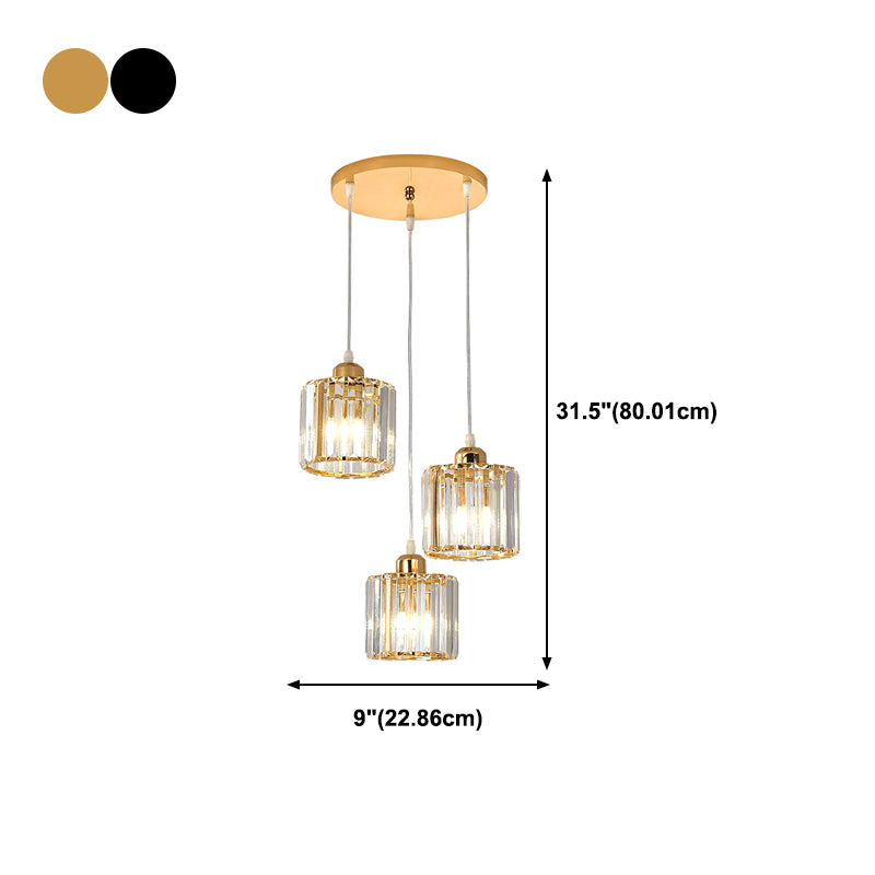 Modern Minimalist Hanging Light Crystal Pendant Lighting Fixture for Kitchen