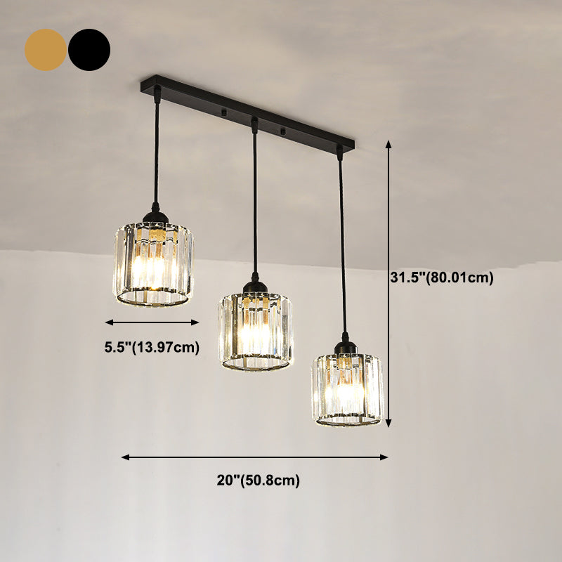 Modern Minimalist Hanging Light Crystal Pendant Lighting Fixture for Kitchen