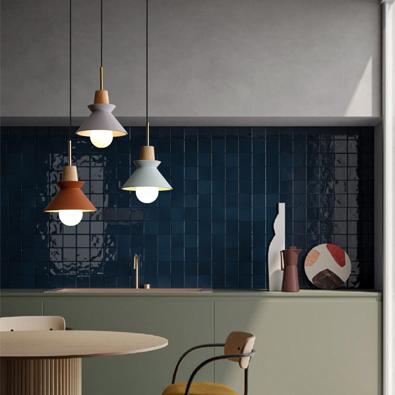 Apparecchio di illuminazione a sospensione in legno minimalista moderno a sospensione