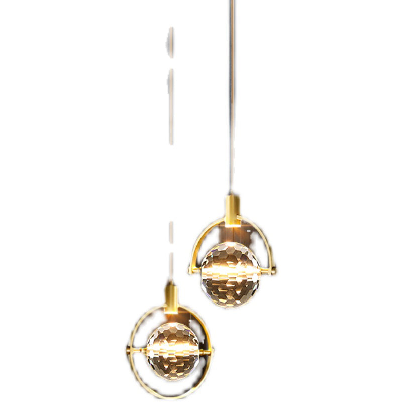 Geometrieform Kristall Anhänger Licht moderner Stil 1 Licht hängende Leuchte in Gold