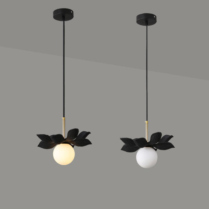 Modern Style Ball Down Lighting Glass 1 Light Hanging Lamp Kit