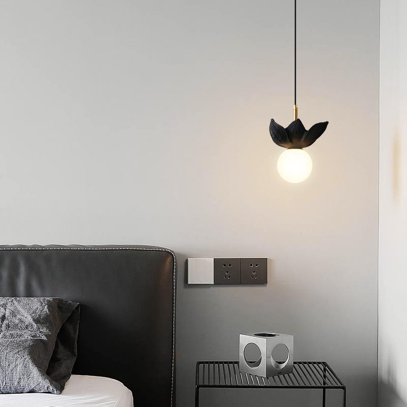 Modern Style Ball Down Lighting Glass 1 Light Hanging Lamp Kit