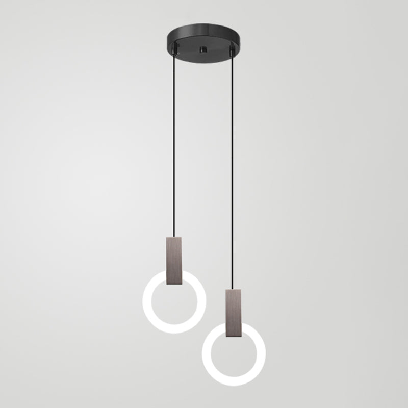 Circle Shape Metal Pendant Lights Modern Style Hanging Lamps