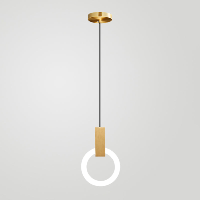 Circle Shape Metal Pendant Lights Modern Style Hanging Lamps