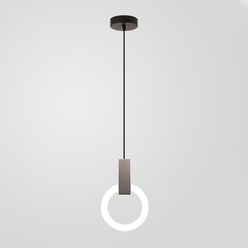 Circle Shape Metal Pendant Lights Modern Style Hanging Lamps
