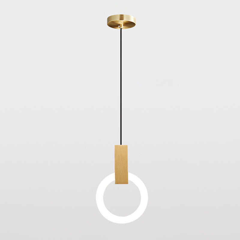 Circle Shape Metal Pendant Lights Modern Style Hanging Lamps