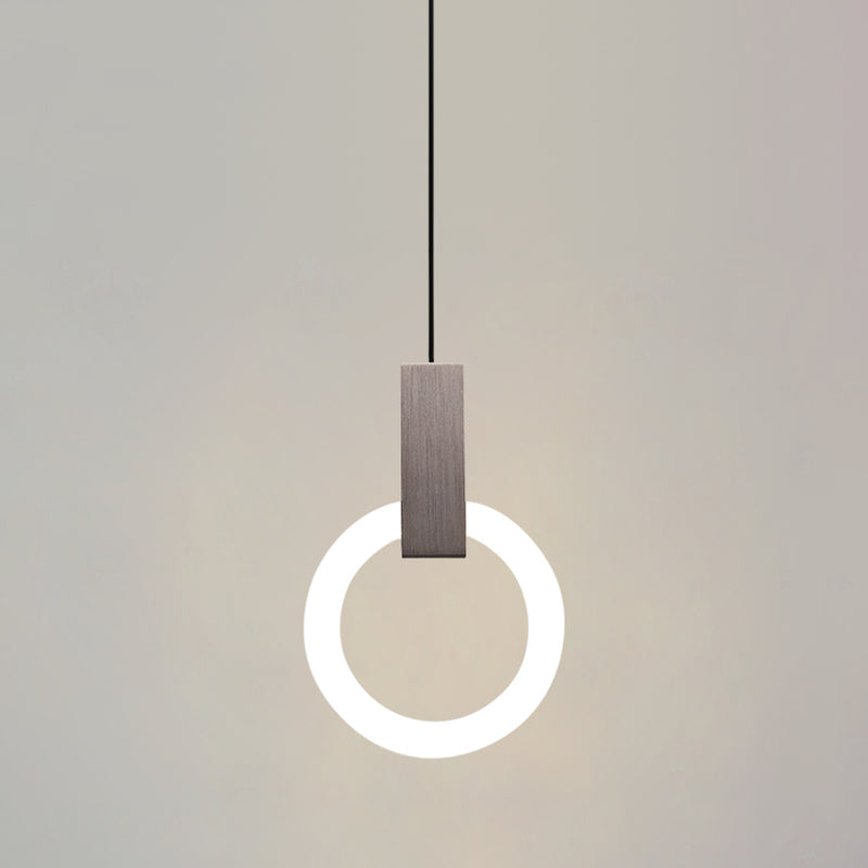 Circle Shape Metal Pendant Lights Modern Style Hanging Lamps