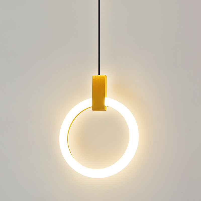 Circle Shape Metal Pendant Lights Modern Style Hanging Lamps