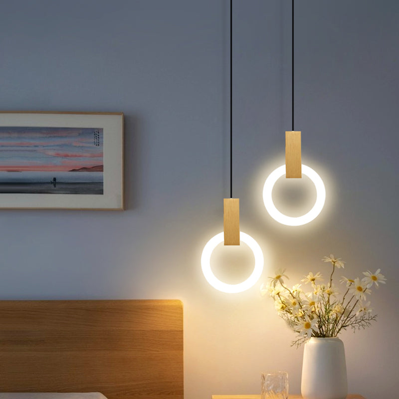 Circle Shape Metal Pendant Lights Modern Style Hanging Lamps