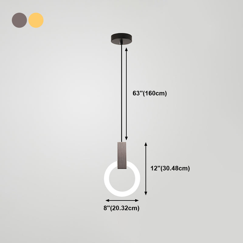 Circle Shape Metal Pendant Lights Modern Style Hanging Lamps